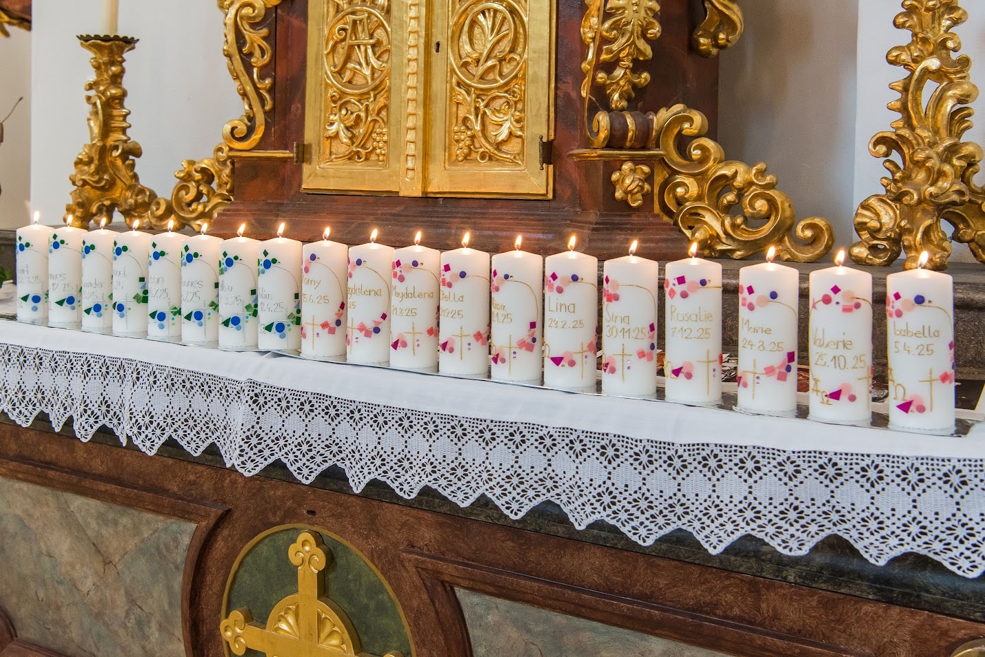 Kerzen für Täuflinge