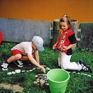 Steine als Umrahmung