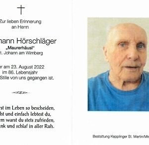 verstorben am 23. August 2022