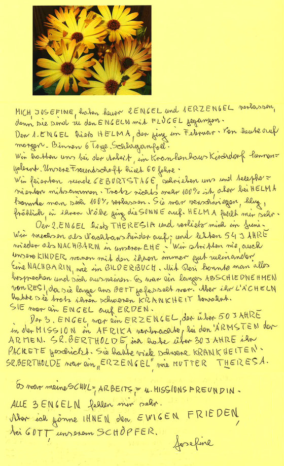 Brief von Josefine Zweckmair