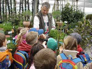 Kindergartenausflug in eine Gärtnerei