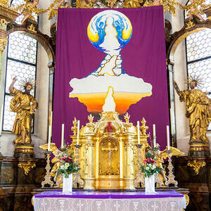 Fastentuch Detail Pfarre Feldkirchern