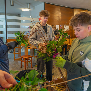 Palmbuschenbinden Pfarre Kirchdorf an der Krems