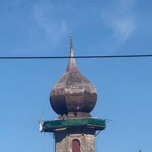 Erneuerung Zwiebelturm Pfarrkirche Burgkirchen