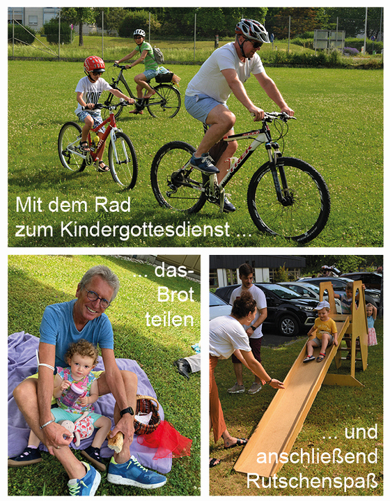 Kindergottesdienst auf der Pfarrwiese