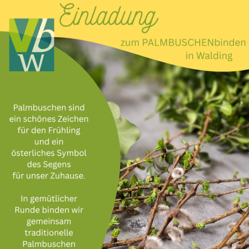 Einladung Palmbuschenbinden