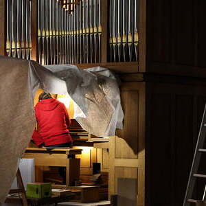 Polieren im Mariendom