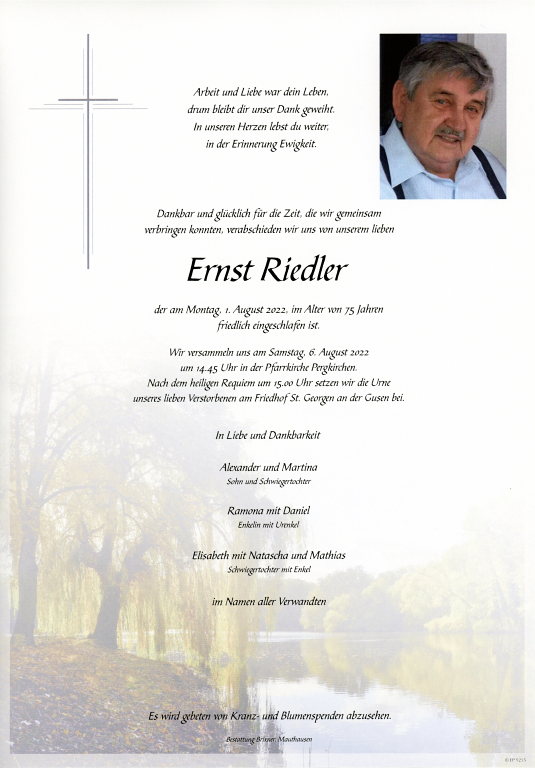 Herr Riedler Ernst Riedler