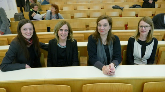  von li: Univ.-Ass.in Mag.a Susanne Winder (KTU), Univ.-Ass.in Dr.in Julia Allerstorfer (KTU), Prof.in Dr.in Elke Gaugele (Akedemie der bildenden Künste Wien), Univ.-Ass.in Dr.in Barbara Schrödl (KTU).