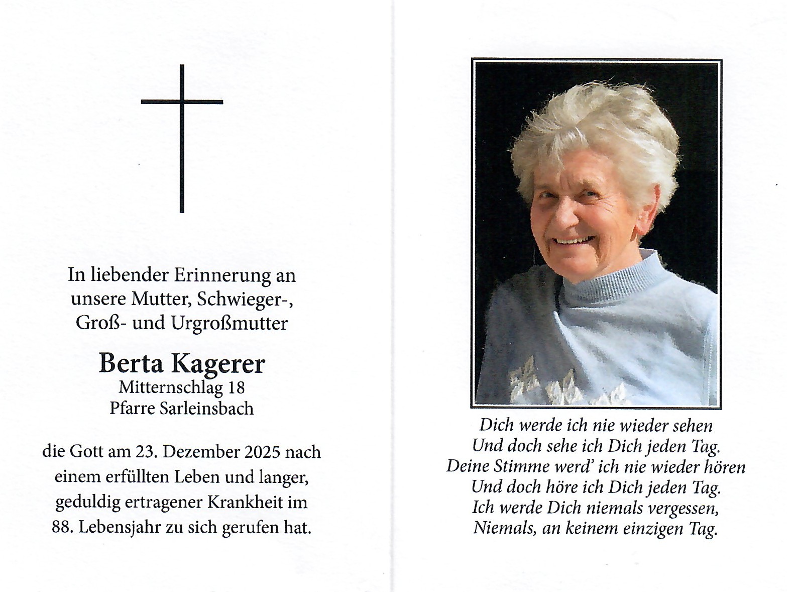 Berta Kagerer / Pfarre