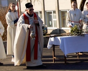 Palmbuschenbinden und Verkauf