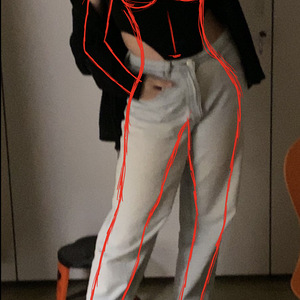 Ausgedachte rote Linien