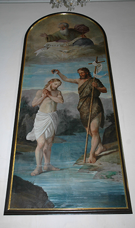 Taufe Jesu - Gemälde in der Pfarrkirche Kopfing