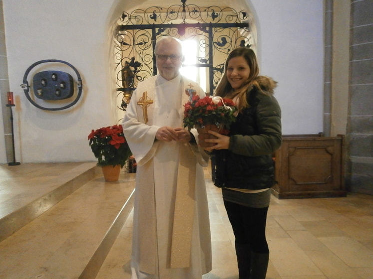 Dank an Ministrantengruppenleiterin Sofia Muttenthaler         