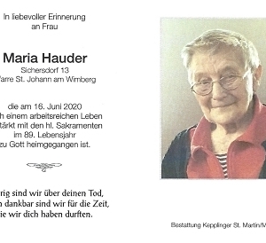 verstorben am 16. Juni 2020