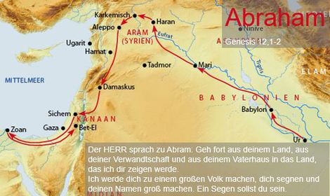Abraham. Biblischer Begleiter 2017/18 / KMB, Welt und Umwelt der Bibel Karte
