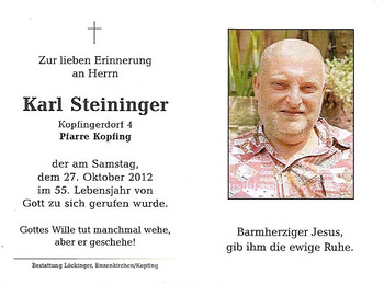 Karl Steininger / © Pfarrgemeinde Kopfing Karl Steininger