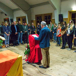 Gedenkfeier  in die Pfarrbaracke Ternberg.Foto: Haijes