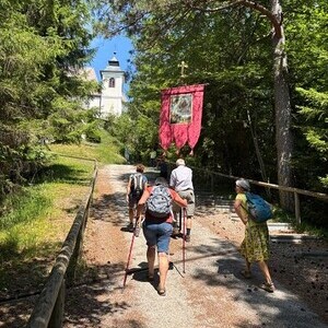 Der letzte Anstieg zum Heiligenstein.