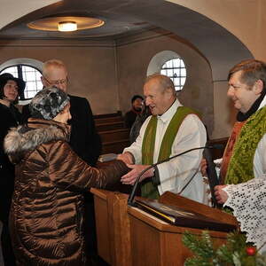 Berta Gradl 10 Jahre Mesnerin, Pfarre Franking