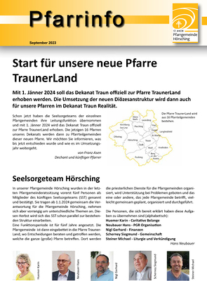 Pfarrinfo Hörsching im September 2023