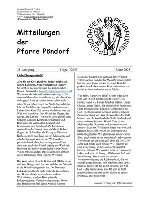 Pfarrblatt 2023 Ausgabe 1