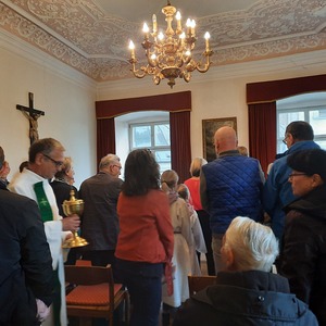 Gottesdienst im Pfarrsaal