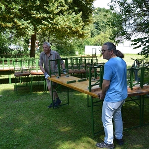 Vorbereitungen für das Pfarrfest