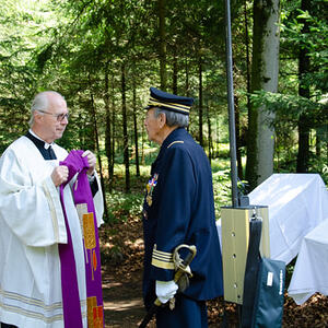Gedenkfeier Fliegerkreuz in Entholz