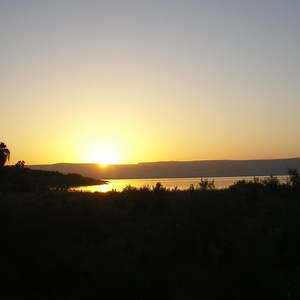 Sonnenaufgang am See Gennesareth