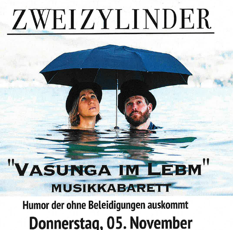 Plakat zum Musikkabarett 'Vasunga im Lebm'