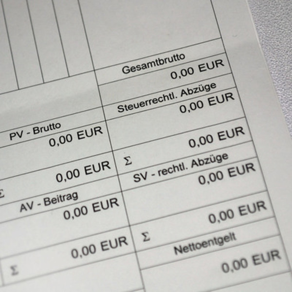 Lohnzettel Lohnabrechnung Null Euro