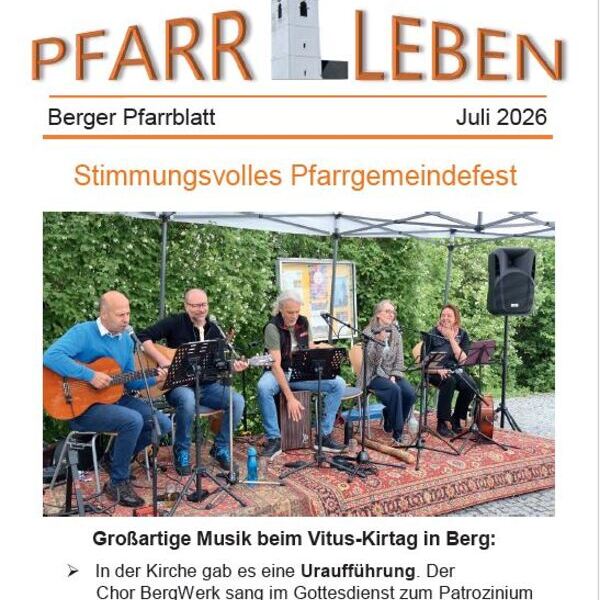 Titelbild Pfarrzeitung Berg/Krems Juli 2026