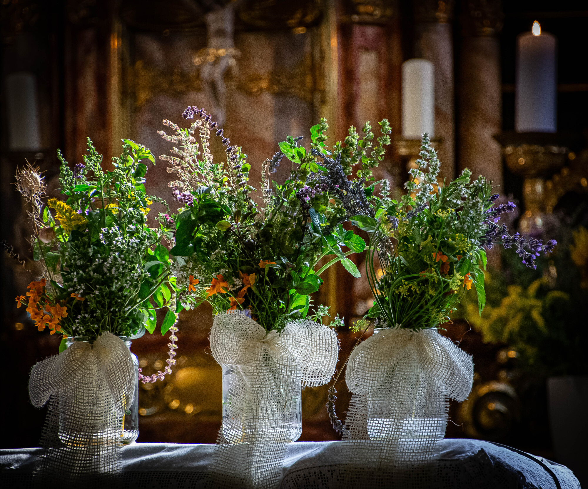 Kräuterbüschelweihe, Weißwurstfrühschoppen, Dank und Willkommenheißen