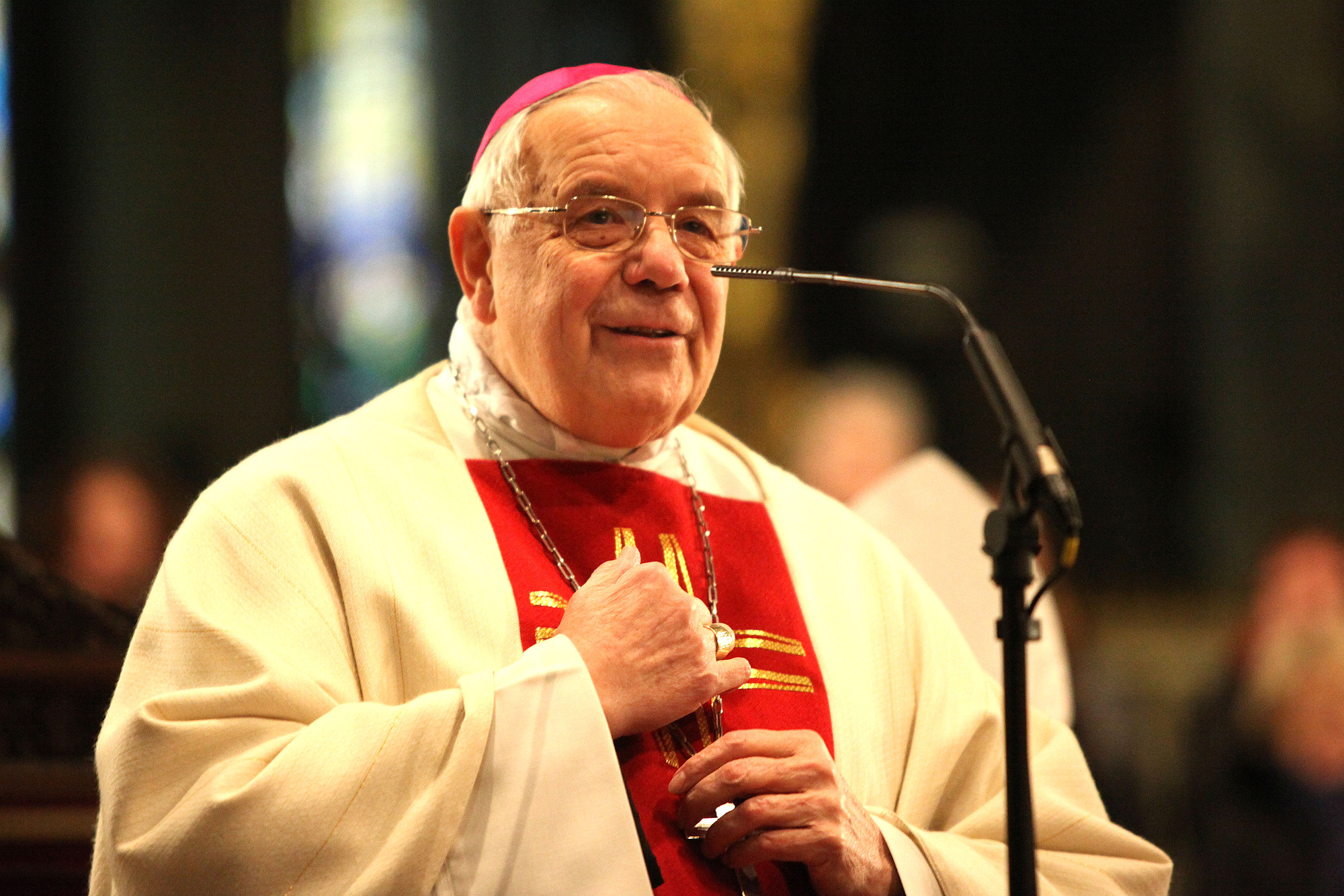 Bischof Maximilian Aichern beim Dankgottesdienst anl?sslich 30 Jahre Bischofsweihe im Mariendom am 22. J?nner 2012.