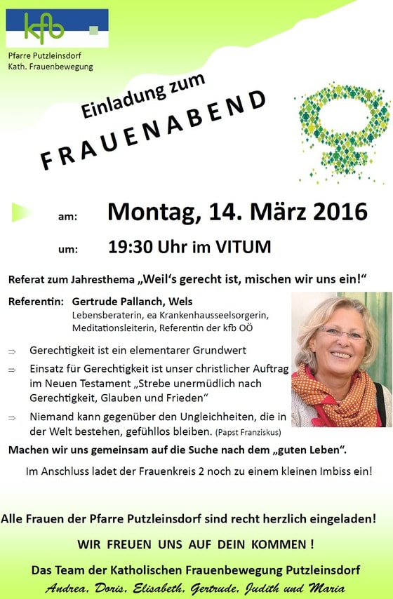 Einladung zum Frauenabend / © kfb Einladung zum Frauenabend