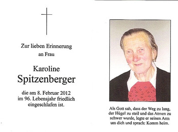 Karoline Spitzenberger / © Pfarrgemeinde Kopfing Karoline Spitzenberger
