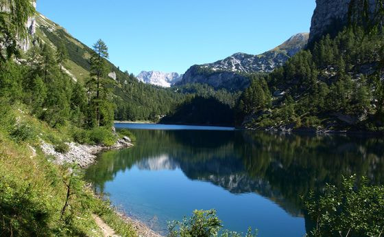 Spiegelung im Lahngangsee. © Stefanie Petelin