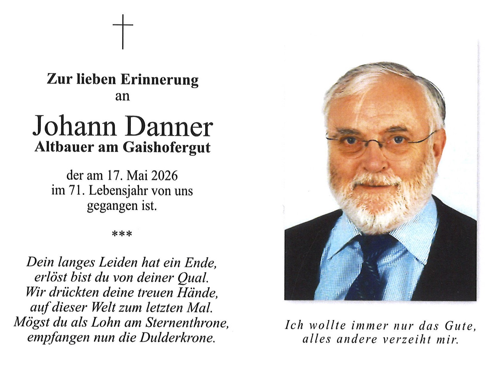Unsere Verstorbenen / privat