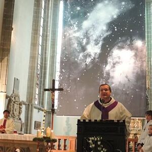 Segnung des Eferdinger Fastentuches