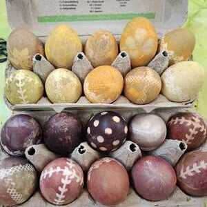 Eierfärben mit Naturmaterialien,