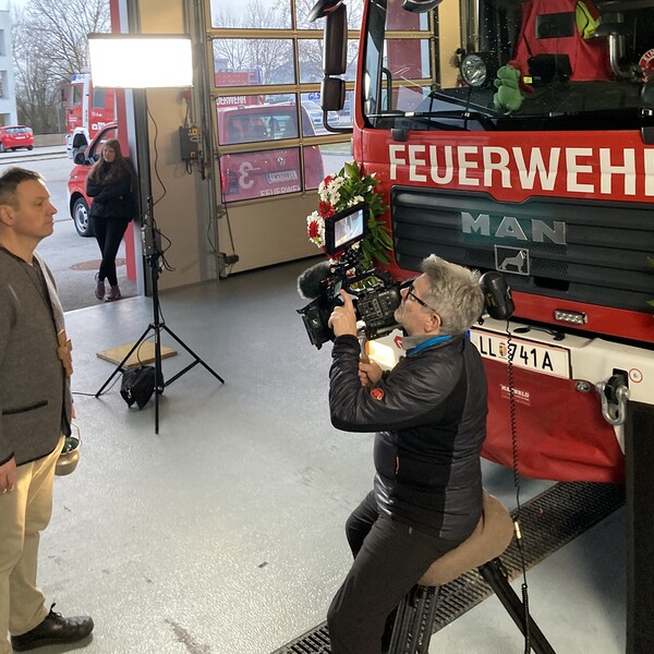 Dreharbeiten bei der FF Hörsching