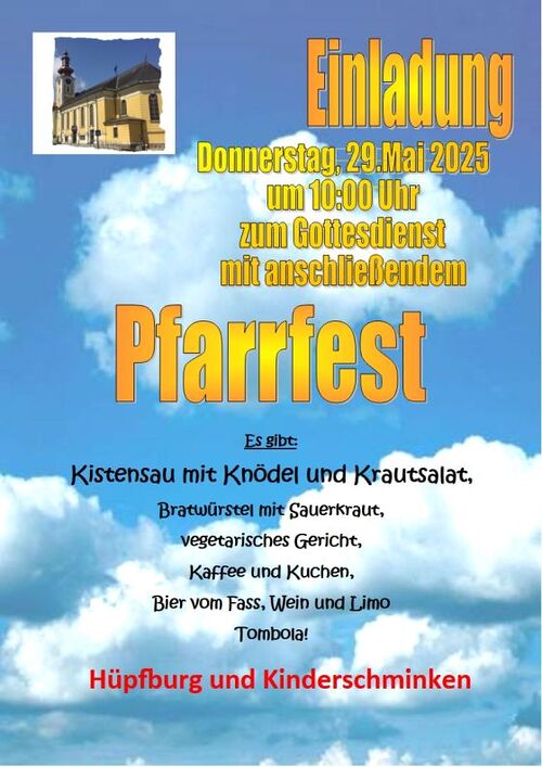 Einladung Pfarrfest 2025