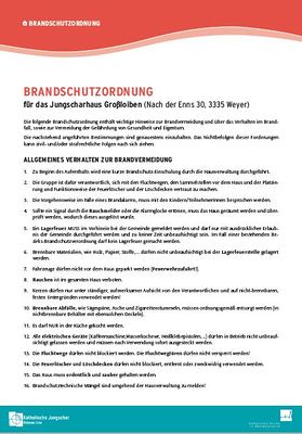 Brandschutzordnung Großloiben