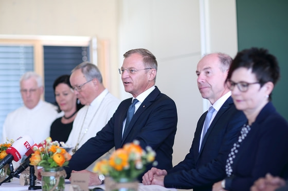 Pressekonferenz zur Landesgartenschau Bio.Garten.Eden.