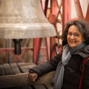 Monika Weilguni beim Einzug in die Türmerstube des Mariendoms