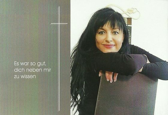 Sterbebild Andrea Löscher, geb. Grobner