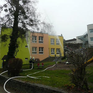 Feuerwehrübung im Kindergarten