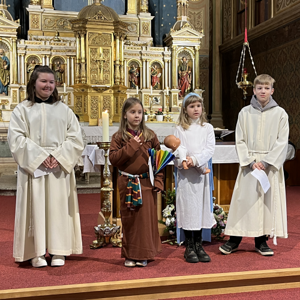 Darstellung der Kinder: 'Das Zeugnis des Simeon und der Hannah über Jesus' 