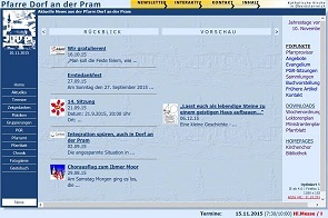 Alte Pfarrhomepage